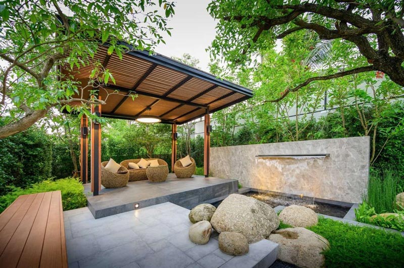 Chòi sân vườn hiện đại – Đường nét tối giản, vật liệu cao cấp Chòi sân vườn hiện đại – Đường nét tối giản, vật liệu cao cấp