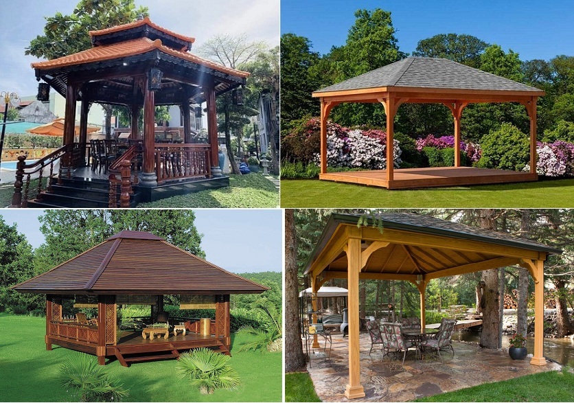 Mẫu nhà chòi gỗ sân vườn