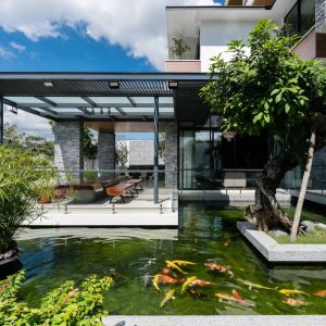 Thi công hồ cá Koi biệt thự