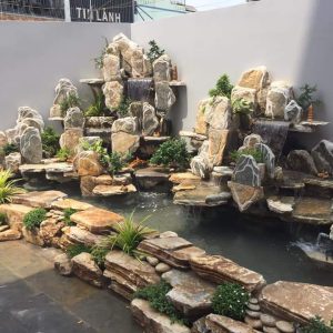 Thi Công Hòn Non Bộ Biệt Thự 1 Hòn non bộ hiện đại