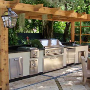Thi Công Khu BBQ và Tiệc Ngoài Trời 2 Thiết kế khu bếp, lò nướng BBQ ngoài trời tại khu nghỉ ...