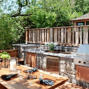 Thiết kế lắp đặt quầy nướng BBQ ngoài trời