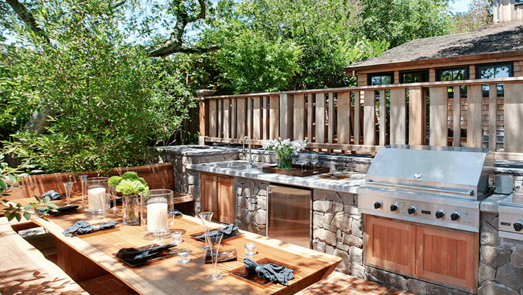 Thiết kế lắp đặt quầy nướng BBQ ngoài trời