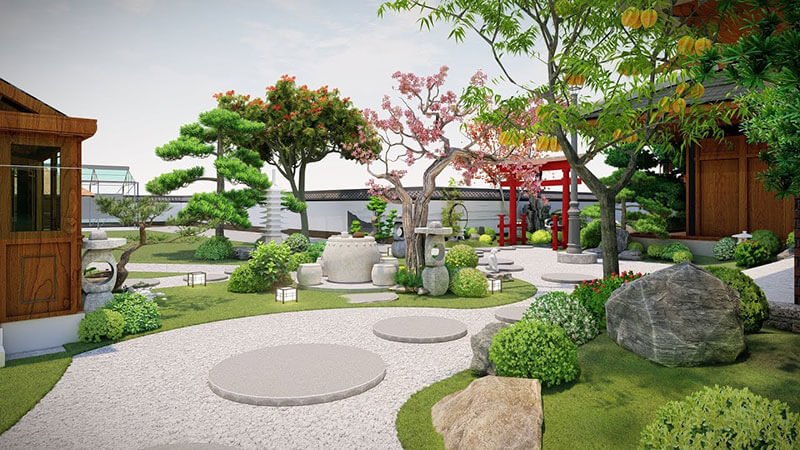 Sân Vườn Phong Cách Nhật Bản