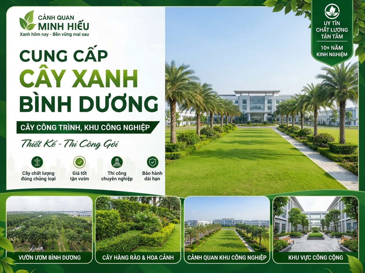 Cây xanh khu công nghiệp VSIP, nhà máy tại Bình Dương