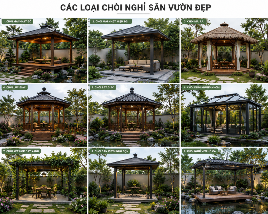 Các mẫu chòi sân vườn
