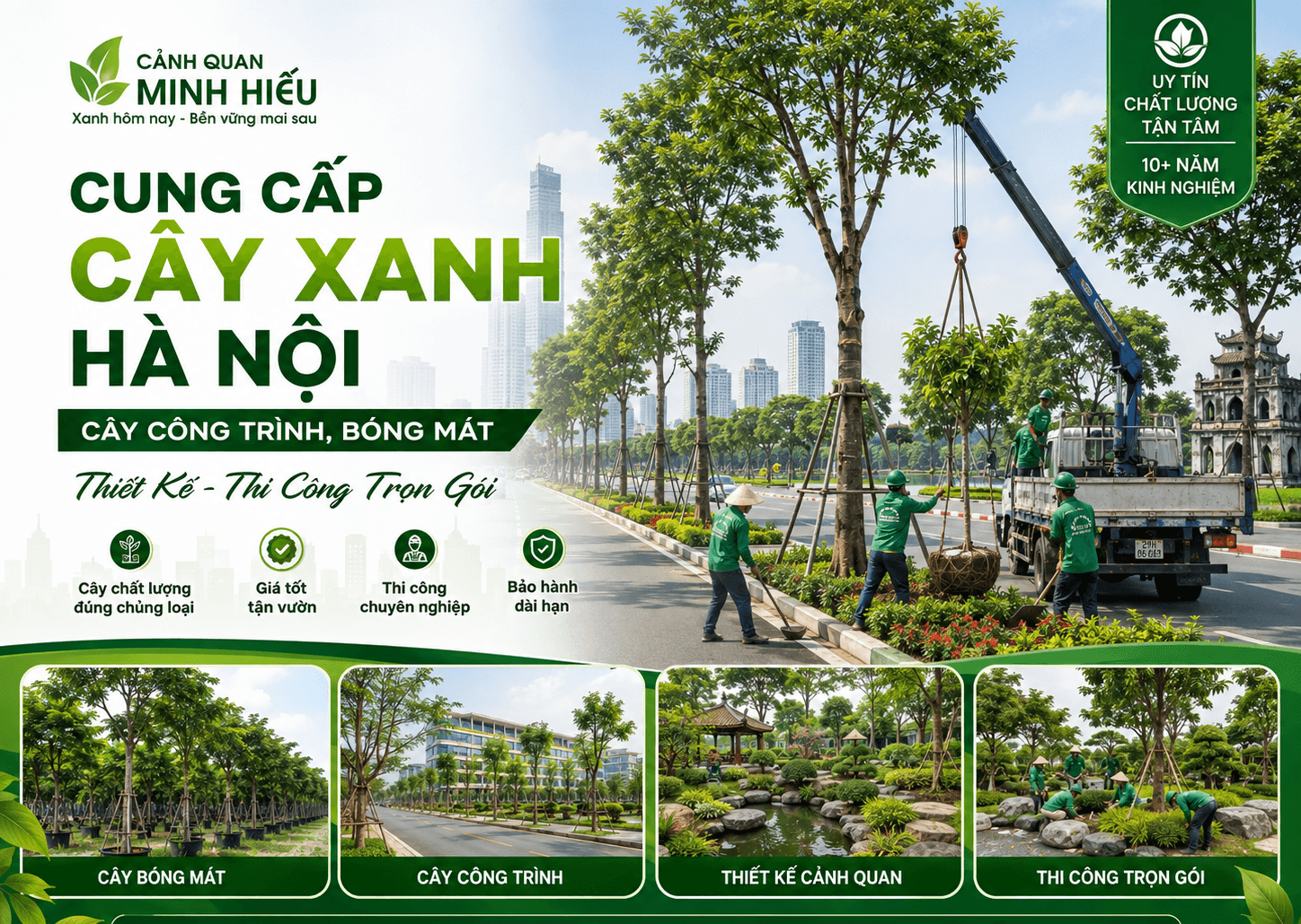 Cung cấp cây xanh Hà Nội tại Cảnh Quan Minh Hiếu