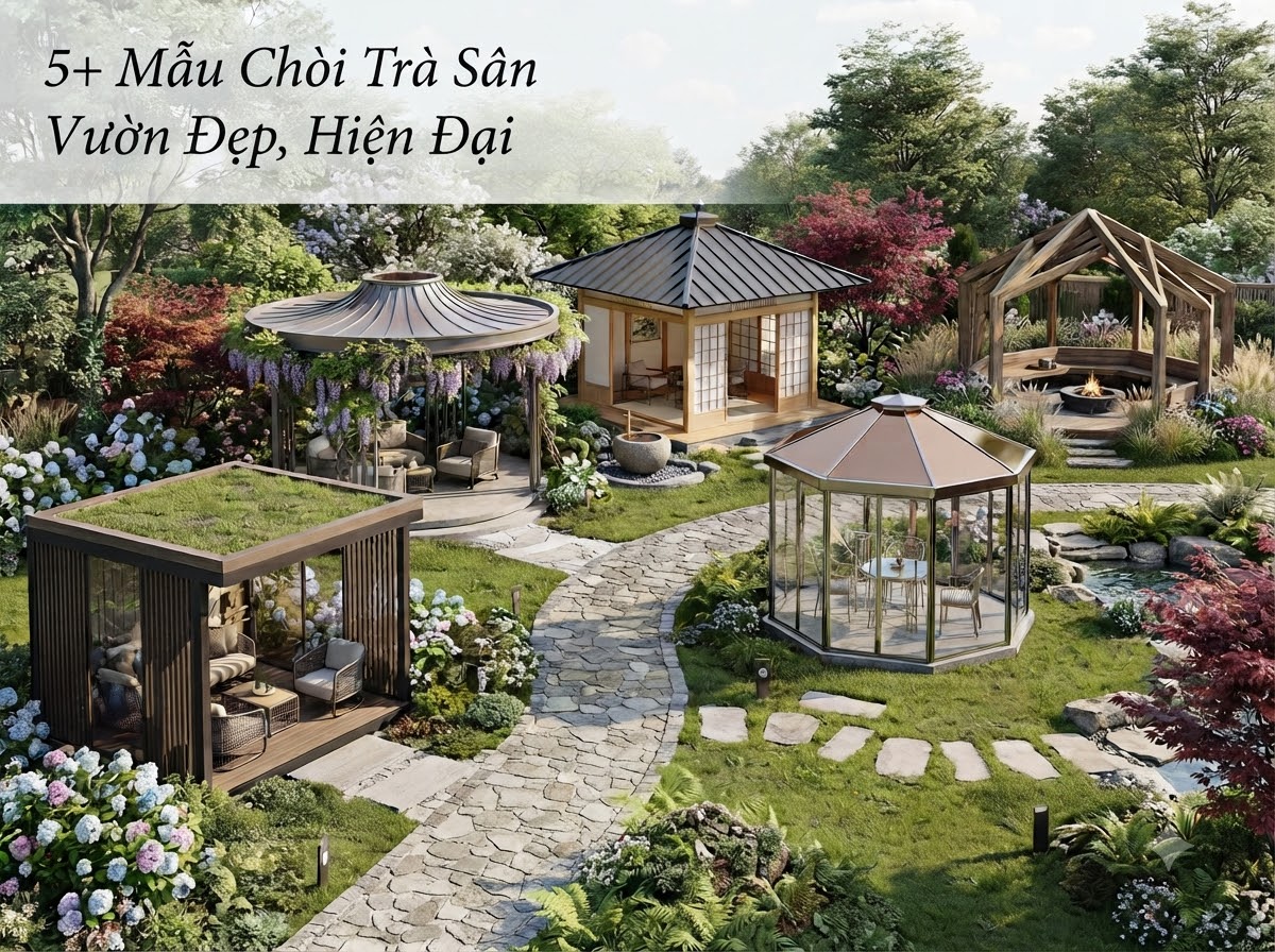 5+ Mẫu Chòi Uống Trà Sân Vườn Đẹp, Hiện Đại
